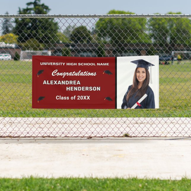 Banderoles Graduate Class Graduation Photo Congratulations    (En situation)