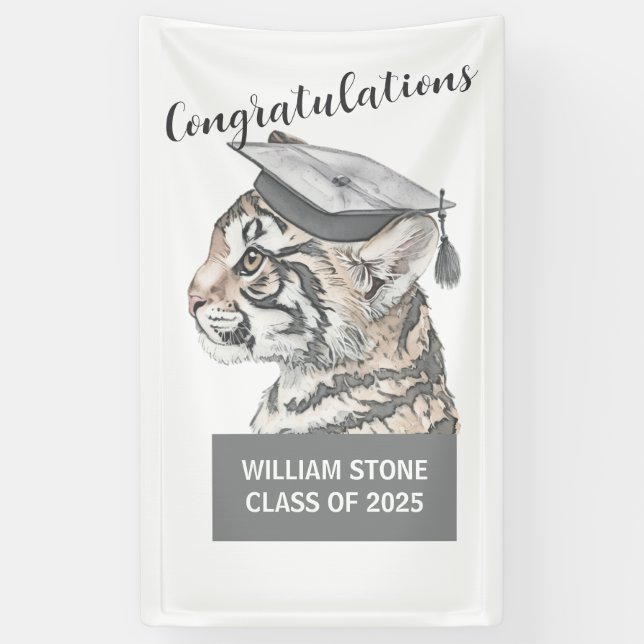 Banderoles Graduation Celebratoire Personnalisé (Vertical)