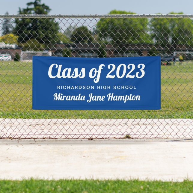 Banderoles Graduation classique couleur personnalisée (En situation)