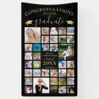 Graduation de script 35 Photo Collage Black Gold