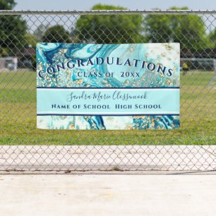 Banderoles Graduation moderne Parties scintillant en or en ma