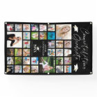 Graduation Photo Collage Chic Script Noir