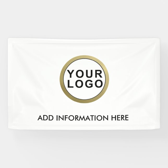 Banderoles Grand logo professionnel noir blanc (Horizontal)