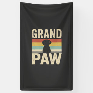 Banderoles Grand Paw Chien Vintage Rétro