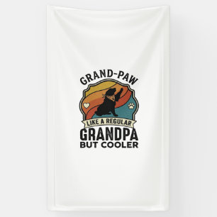 Banderoles Grand Paw Grand-père Chien Rétro Coucher de soleil