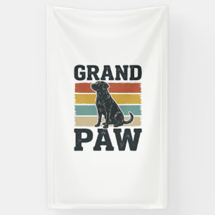 Banderoles Grand Paw Vintage Chien Grand-père Conception de T