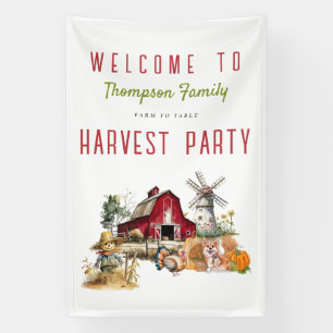 Banderoles Grange Windmill Automne Harvest Party Thanksgiving