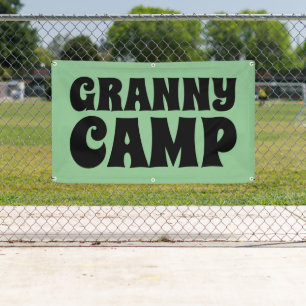 Banderoles Granny Camp Texte Rétro