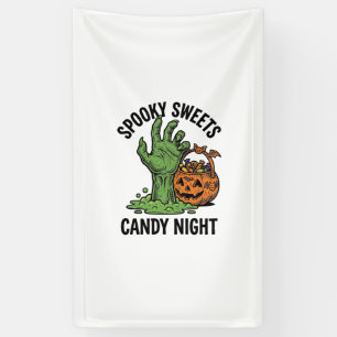 Banderoles Graphisme de monstre de bonbons d'Halloween vintag