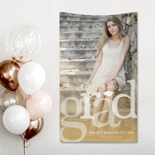 Banderoles Gras GRAD Gold Ombre superposition photo Graduatio
