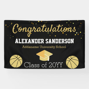 Banderoles Gratulation Basketball Abschluss Banner