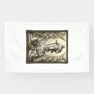 Banderoles Gravure d'ange d'ascension vintage Vector Art_1