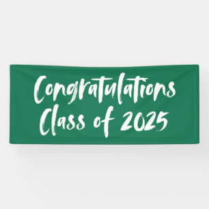 Banderoles Green Félicitations Class of 2023 Graduation