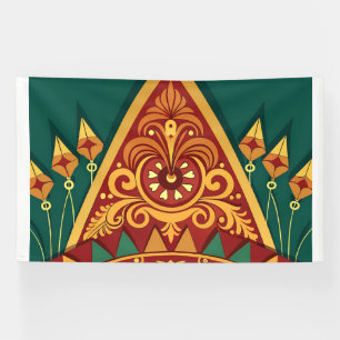 Banderoles gros plan des conceptions complexes sur un modèle 