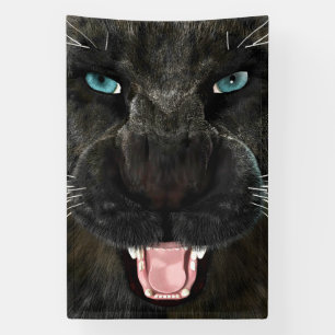 Banderoles Grosse chatte Panthère noire