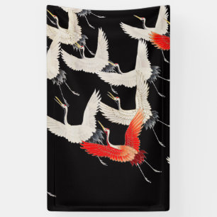 Banderoles Grues volantes : Japonais Bird Kimono Art