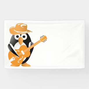 Banderoles Guitariste pingouin