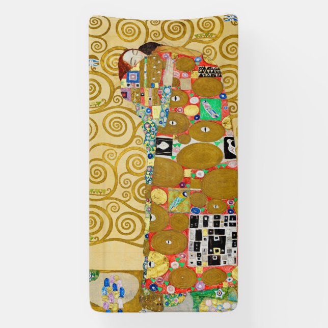 Banderoles Gustav Klimt Exécution Nouveau Couple (Verticale)
