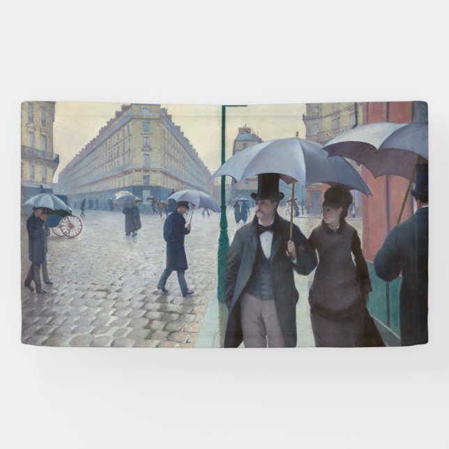 Banderoles Gustave Caillebotte - Paris Street ; Rainy Day (Horizontal)
