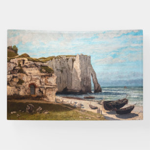 Banderoles Gustave Courbet - Falaises à Etretat après la temp