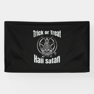 Banderoles Hail Satan Pentagram Goat Halloween