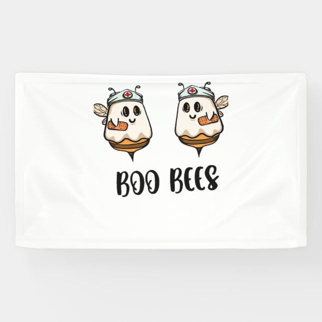 Banderoles Halloween Boo Bees Infirmière T-shirt classique (Horizontal)