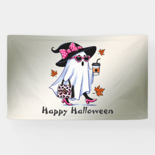 Banderoles Halloween Cute Stylish sorcière Ghost Coffee Cup