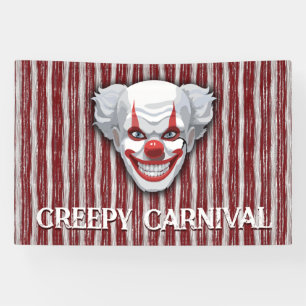 Banderoles Halloween du Carnaval de Clown déplaisant