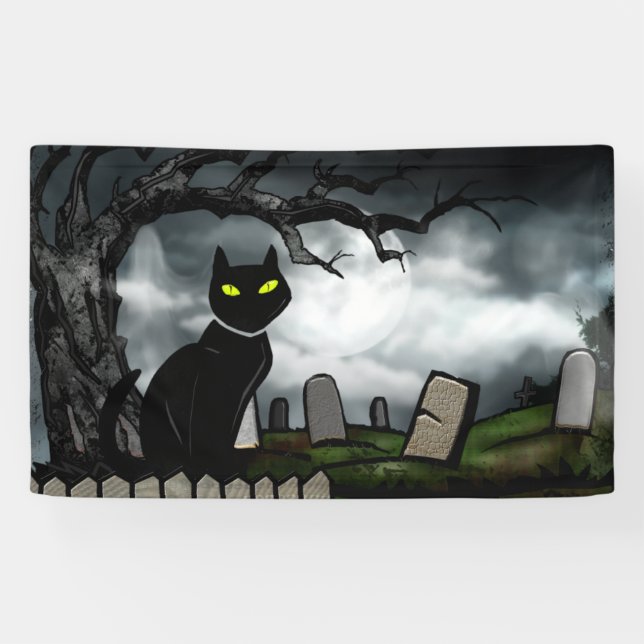 Banderoles Halloween du cimetière des hirondelles (Horizontal)