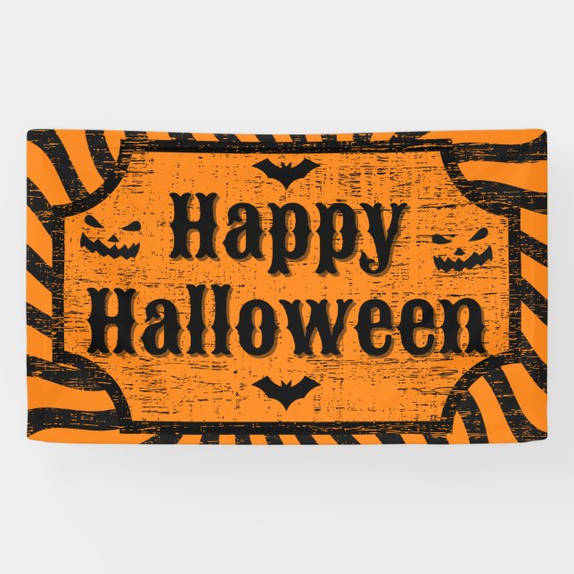 Banderoles Halloween en détresse (Horizontal)