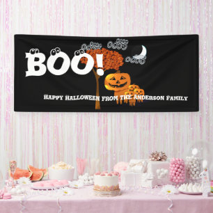 Banderoles Halloween Happy Personnalisé De Votre Famille