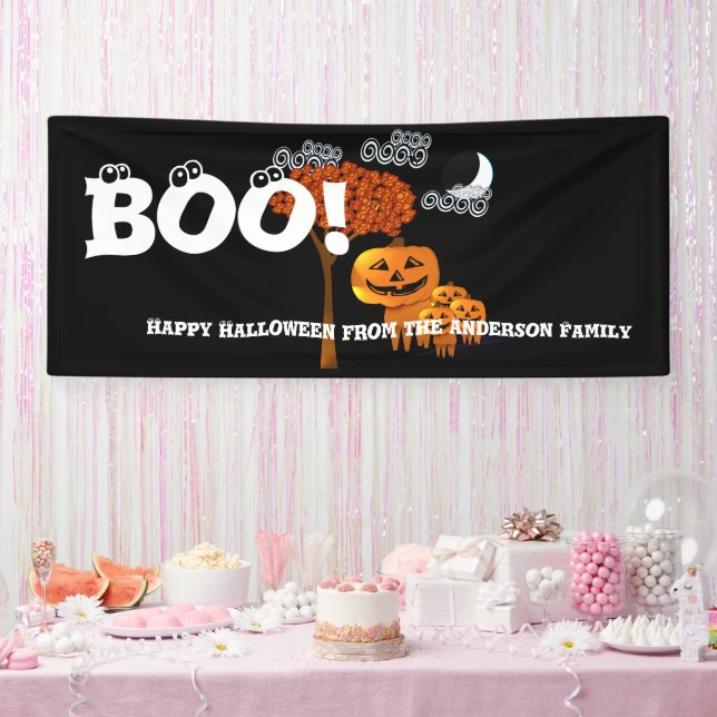 Banderoles Halloween Happy Personnalisé De Votre Famille (Fête)