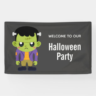 Banderoles Halloween monstre Frankenstein Green