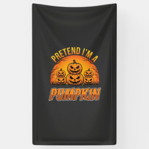 Banderoles Halloween Prétendre que je suis une citrouille Jac
