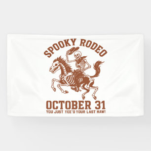 Banderoles Halloween Rodéo éffrayant 31 octobre