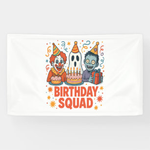 Banderoles Halloween Squad Clown Déplaisant fantôme Zombie Cl