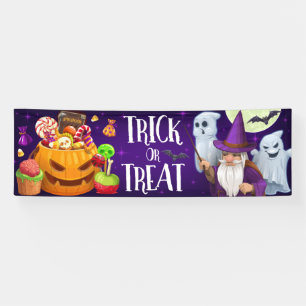 Banderoles Halloween - Tricoter ou traiter