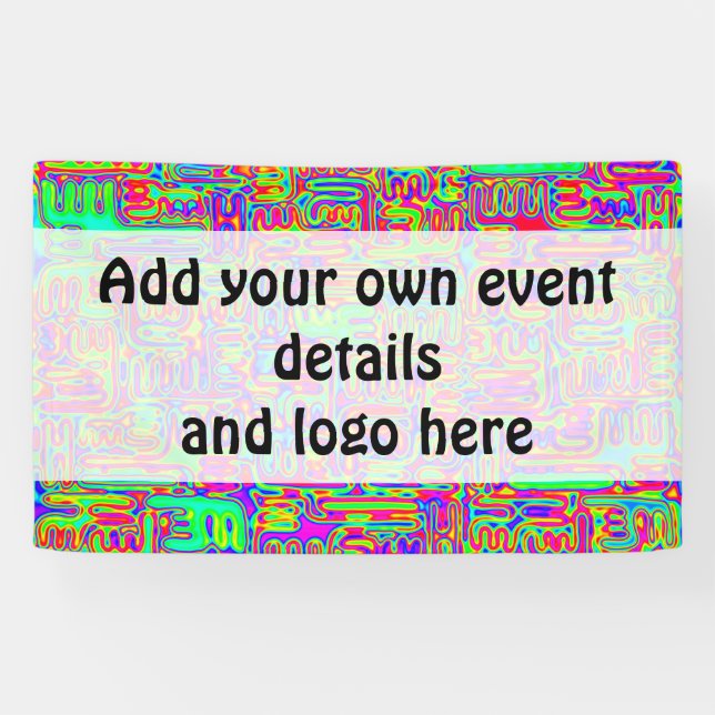 Banderoles Hand and Digitally Painted Pattern art 42 (Horizontal)