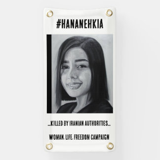 Banderoles #Hannanehkia, Femme, Vie, Liberté