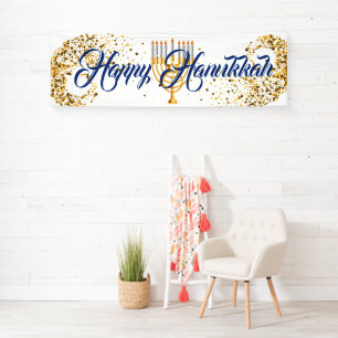 Banderoles Hanoukka Intérieure Happy Banner