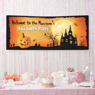Banderoles Happy Halloween Citrouille du parti Haunted House