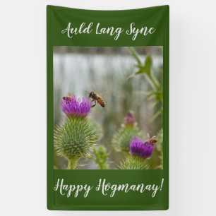 Banderoles Happy Hogmanay Auld Lang Syne Thistle