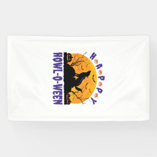 Banderoles Happy Howl O Ween Hurlement Halloween Chien Essent