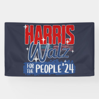 Banderoles Harris Walz 2024 Pour le Peuple Élection Démocrate