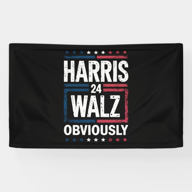 Banderoles Harris Walz de toute évidence Harris Waltz 2024 El (Horizontal)