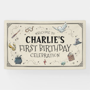 Banderoles Harry Potter Premier anniversaire Bienvenue