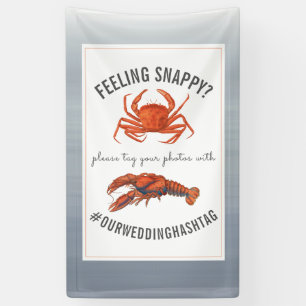 Banderoles Hashtag Mariage de homard et crabe Chambray