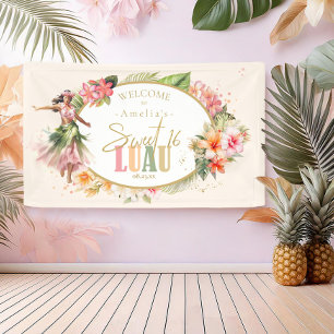 Banderoles Hawaiian Luau Sweet sixteen Hula Welcome ID1092