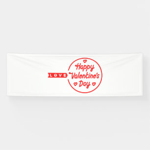 Banderoles Heureuse Sainte-Valentin Love 2.5x8 Vinyl Banner