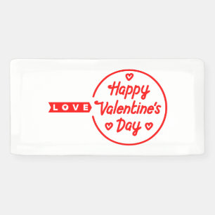 Banderoles Heureuse Sainte-Valentin Love 2x1 Vinyl Banner